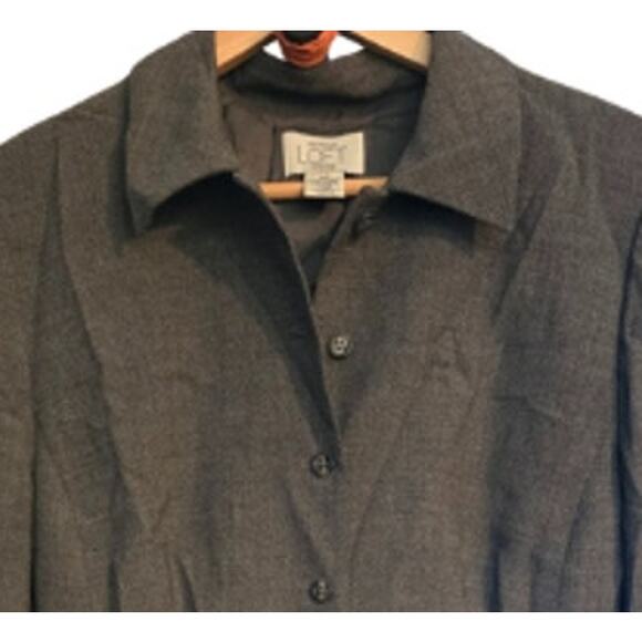 Ann Taylor Loft Longline Blazer in Dark Heather Gray – EUC Size 10 - Picture 3 of 4